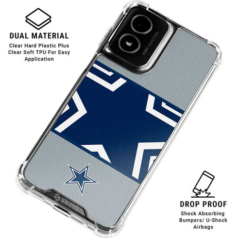NFL Dallas Cowboys Zone Block Moto G Power 5G (2024) Clear Case