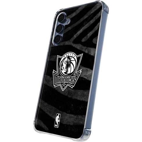 NBA Dallas Mavericks Black Animal Print Galaxy A55 5G Clear Case