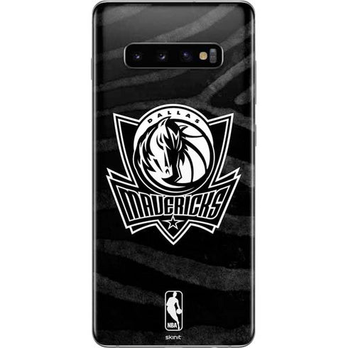 NBA Dallas Mavericks Black Animal Print Galaxy S10 Plus Skin