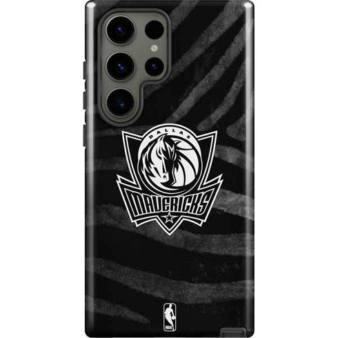 NBA Dallas Mavericks Black Animal Print Galaxy S23 Ultra Pro Case