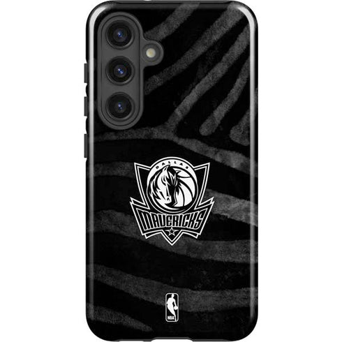 NBA Dallas Mavericks Black Animal Print Galaxy S25 Impact Case