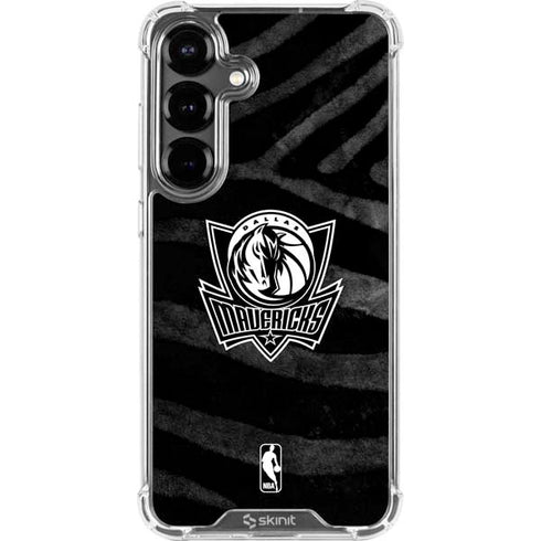 NBA Dallas Mavericks Black Animal Print Galaxy S26 Clear Case