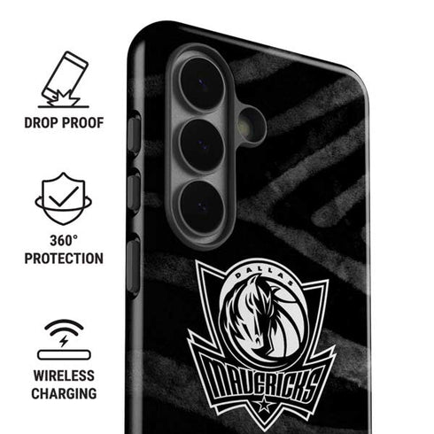 NBA Dallas Mavericks Black Animal Print Galaxy S26 Impact Case