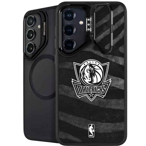 NBA Dallas Mavericks Black Animal Print Galaxy S26 Plus Kickstand Case