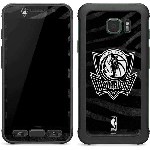 NBA Dallas Mavericks Black Animal Print Galaxy S7 Active Skin
