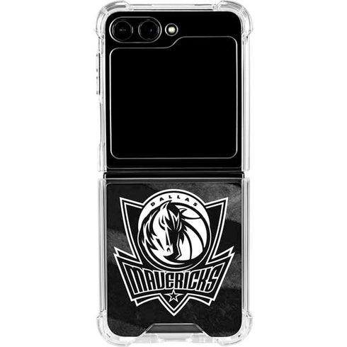 NBA Dallas Mavericks Black Animal Print Galaxy Z Flip6 Clear Case