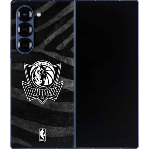NBA Dallas Mavericks Black Animal Print Galaxy Z Fold6 Skin