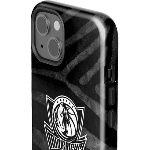 NBA Dallas Mavericks Black Animal Print iPhone 15 Impact Case