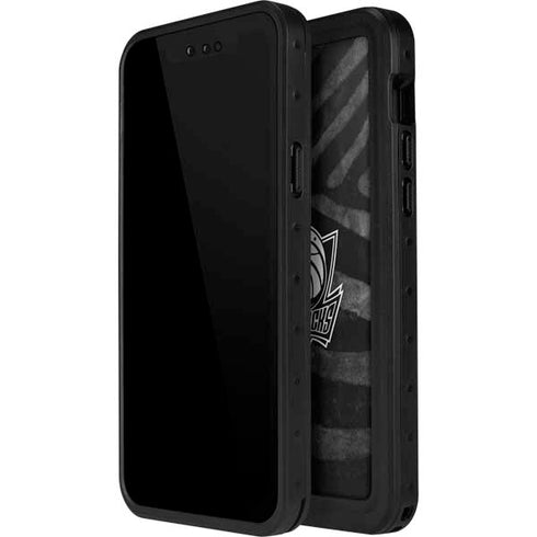 NBA Dallas Mavericks Black Animal Print iPhone 15 Pro Waterproof Case