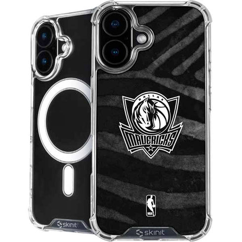 NBA Dallas Mavericks Black Animal Print iPhone 16 MagSafe Case