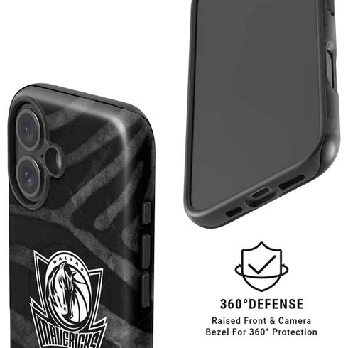 NBA Dallas Mavericks Black Animal Print iPhone 16 Plus Magsafe Impact Case
