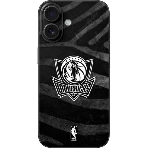 NBA Dallas Mavericks Black Animal Print iPhone 16 Skin