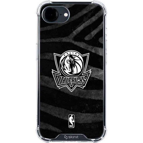 NBA Dallas Mavericks Black Animal Print iPhone 16e Clear Case
