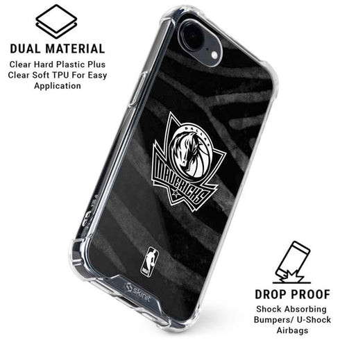 NBA Dallas Mavericks Black Animal Print iPhone 16e Clear Case
