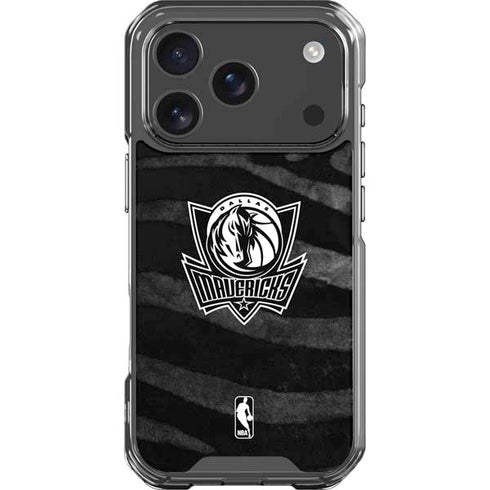 NBA Dallas Mavericks Black Animal Print iPhone 18 Pro Clear Case