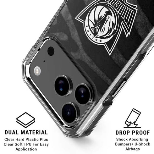 NBA Dallas Mavericks Black Animal Print iPhone 18 Pro Clear Case