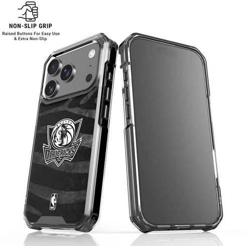 NBA Dallas Mavericks Black Animal Print iPhone 18 Pro Clear Case