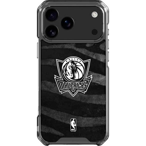 NBA Dallas Mavericks Black Animal Print iPhone 18 Pro Max Clear Case