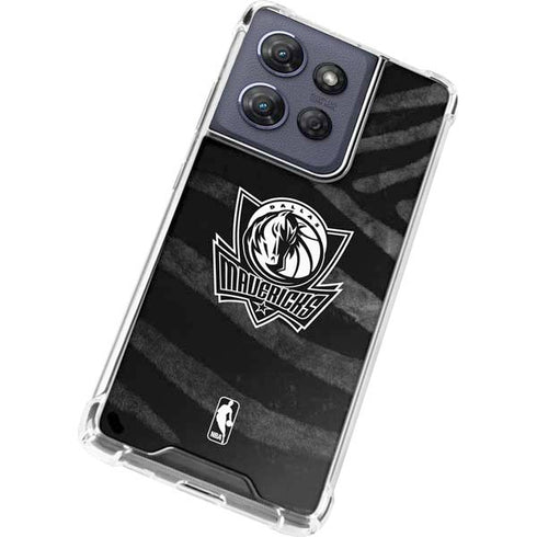 NBA Dallas Mavericks Black Animal Print Moto G 5G (2025) Clear Case
