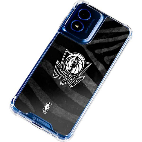 NBA Dallas Mavericks Black Animal Print Moto G Play 4G (2024) Clear Case