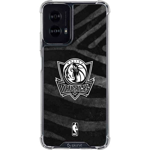NBA Dallas Mavericks Black Animal Print Moto G Power 5G (2024) Clear Case