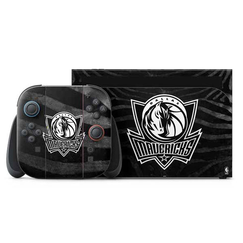 NBA Dallas Mavericks Black Animal Print Nintendo Switch 2 (2025) with Joy-Con Skin