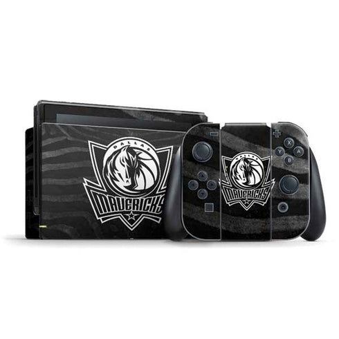 NBA Dallas Mavericks Black Animal Print Nintendo Skins