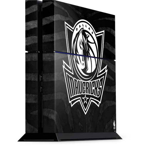 NBA Dallas Mavericks Black Animal Print PS4 Console Skin