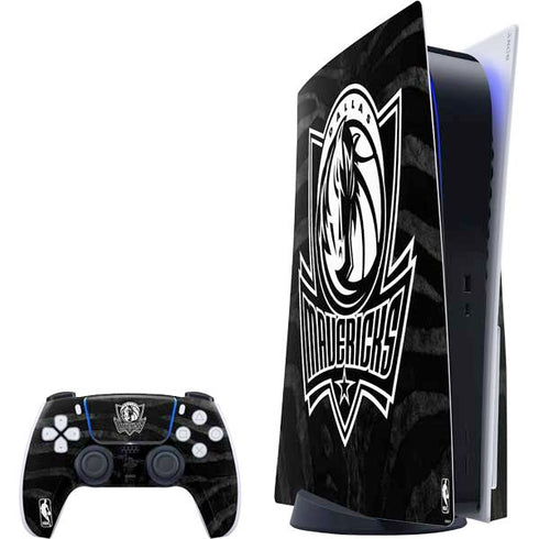 NBA Dallas Mavericks Black Animal Print PlayStation PS5 Skins
