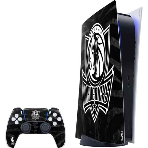 NBA Dallas Mavericks Black Animal Print PlayStation PS5 Skins