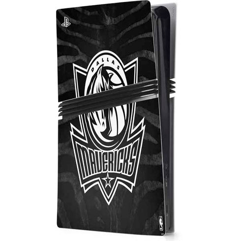 NBA Dallas Mavericks Black Animal Print PS5 Pro Console Skin