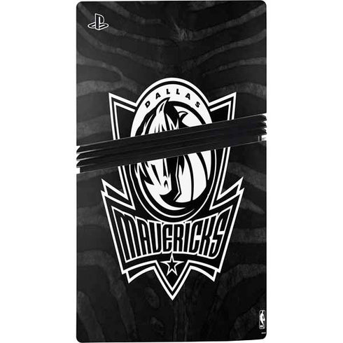 NBA Dallas Mavericks Black Animal Print PS5 Pro Console Skin