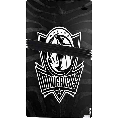 NBA Dallas Mavericks Black Animal Print PS5 Pro Console Skin