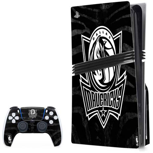 NBA Dallas Mavericks Black Animal Print PlayStation PS5 Skins