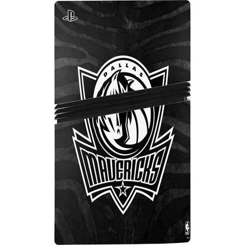 NBA Dallas Mavericks Black Animal Print PS5 Pro Disk Console Skin