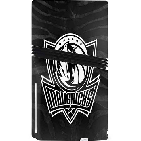 NBA Dallas Mavericks Black Animal Print PS5 Pro Disk Console Skin