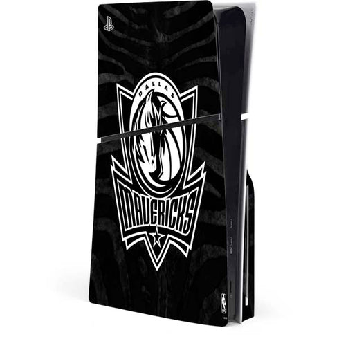 NBA Dallas Mavericks Black Animal Print PlayStation PS5 Skins