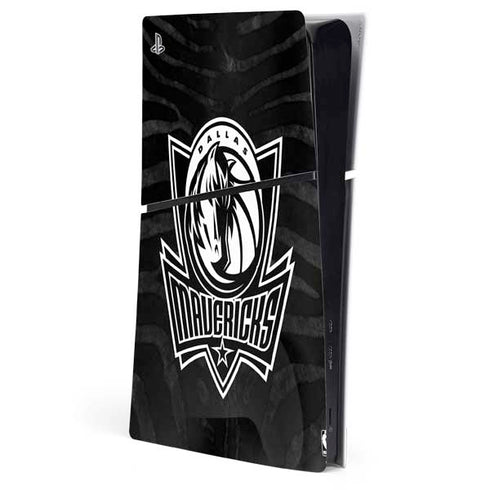 NBA Dallas Mavericks Black Animal Print PS5 Slim Digital Edition Console Skin