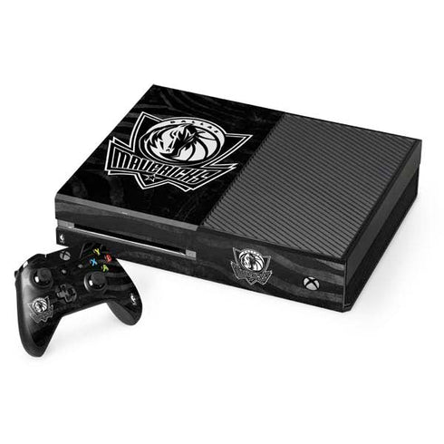 NBA Dallas Mavericks Black Animal Print Xbox One Console and Controller Bundle Skin