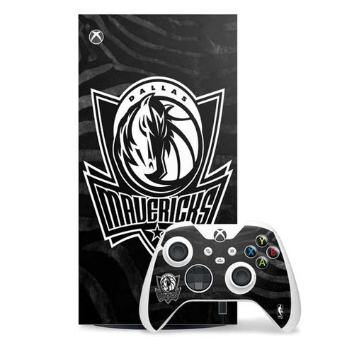 NBA Dallas Mavericks Black Animal Print Xbox Series X Skins