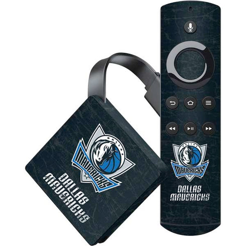 NBA Dallas Mavericks Black Primary Logo Amazon Fire TV Skin