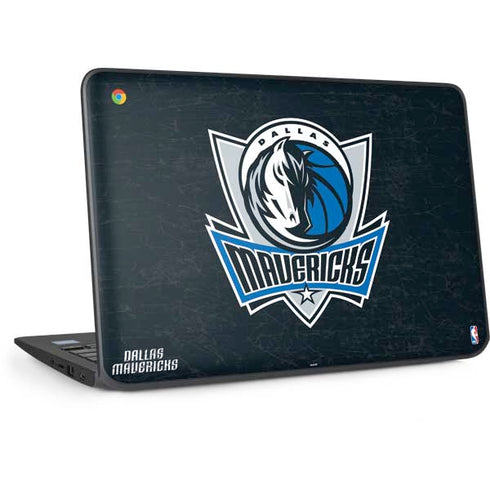 NBA Dallas Mavericks Black Primary Logo HP Chromebook Skin