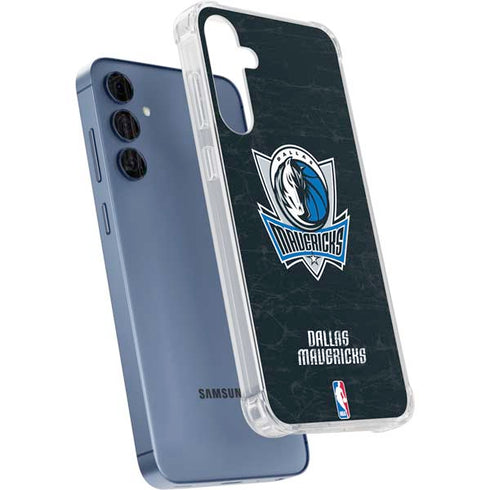 NBA Dallas Mavericks Black Primary Logo Galaxy A35 5G Clear Case