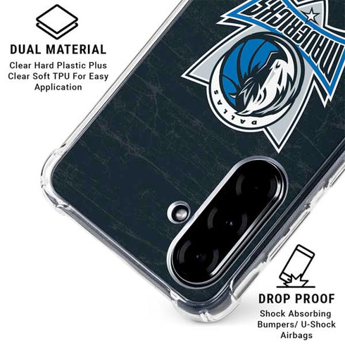 NBA Dallas Mavericks Black Primary Logo Galaxy A36 5G Clear Case