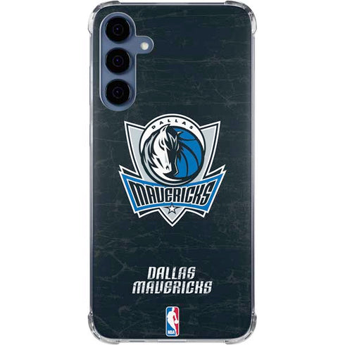 NBA Dallas Mavericks Black Primary Logo Galaxy A55 5G Clear Case