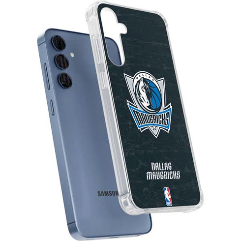 NBA Dallas Mavericks Black Primary Logo Galaxy A55 5G Clear Case