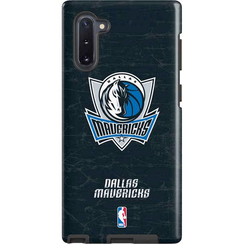 NBA Dallas Mavericks Black Primary Logo Galaxy Cases