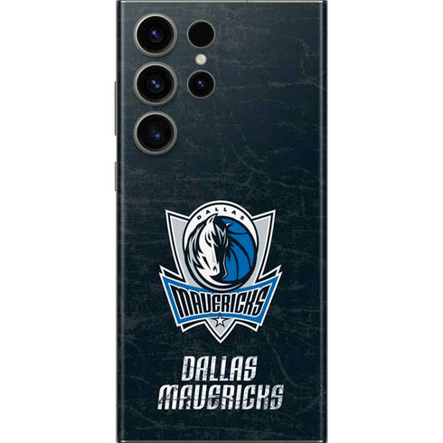 NBA Dallas Mavericks Black Primary Logo Galaxy Skins