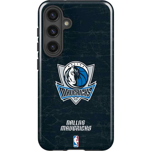 NBA Dallas Mavericks Black Primary Logo Galaxy S25 Impact Case