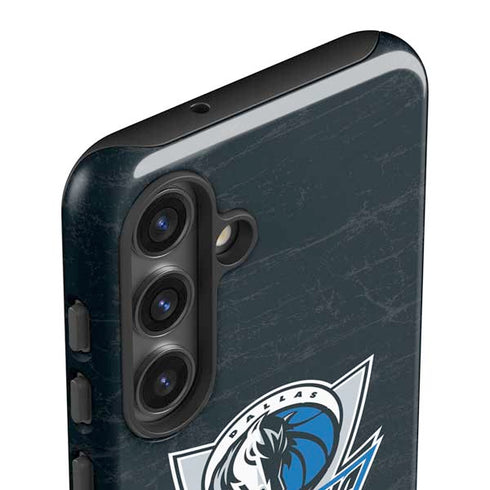 NBA Dallas Mavericks Black Primary Logo Galaxy S25 Impact Case
